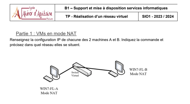 TP Réseau virtuel